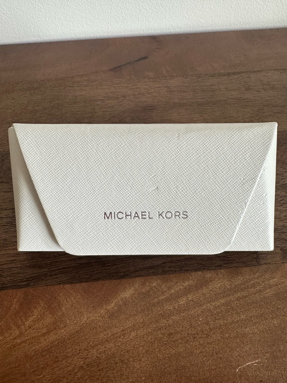 Michael Kors Women’s White Faux Leather Sunglass Case